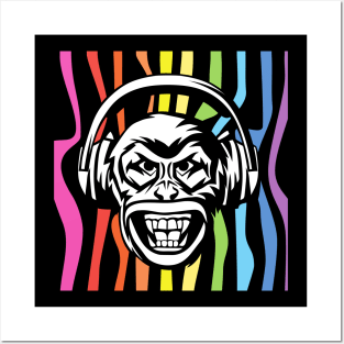 musical chimp Posters and Art